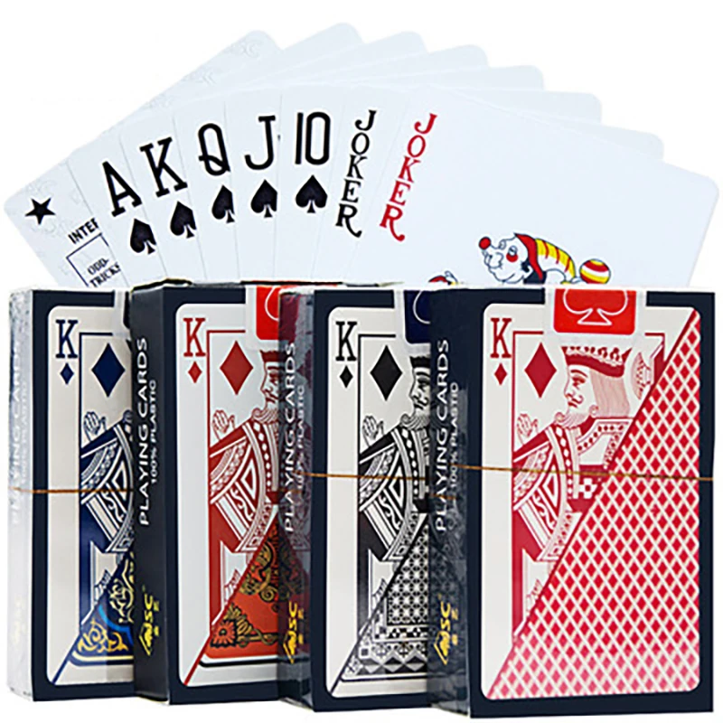 Playing Cards PVC Waterproof Playing Cards Plastic Crystal Game Ware Durable Supplies Creative Practical Joke Party