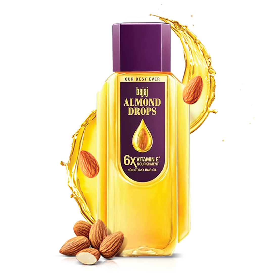 Bajaj Almond Drops Hair Oil 475ml|Almond Oil Enriched with 6X Vitamin E, Light and Non-Sticky | 2X Hair fall Reduction | Bajaj Almond Oil | Almon Hair Oil