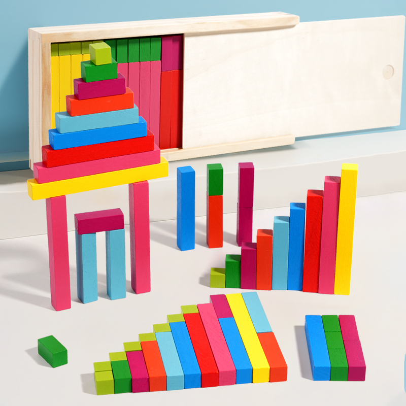 Montessori Teaching Aids for Mathematics Learning Colored Decimal Sticks Puzzle Toys Kindergarten Early Childhood Education