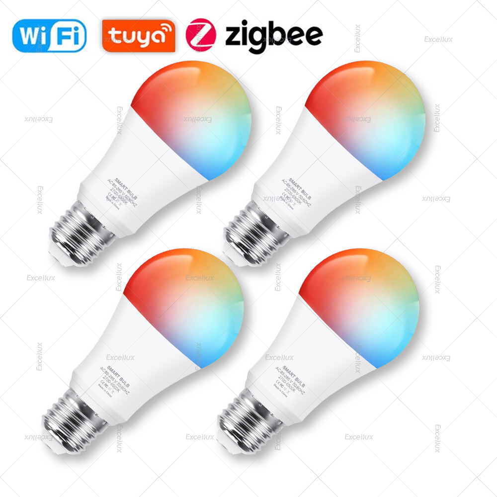 Zigbee 3.0 18W LED Light Bulb RGB+WW+CW E27 WiFi Tuya Smart Home LED Lamp Works With Smart Life Alexa Assistant