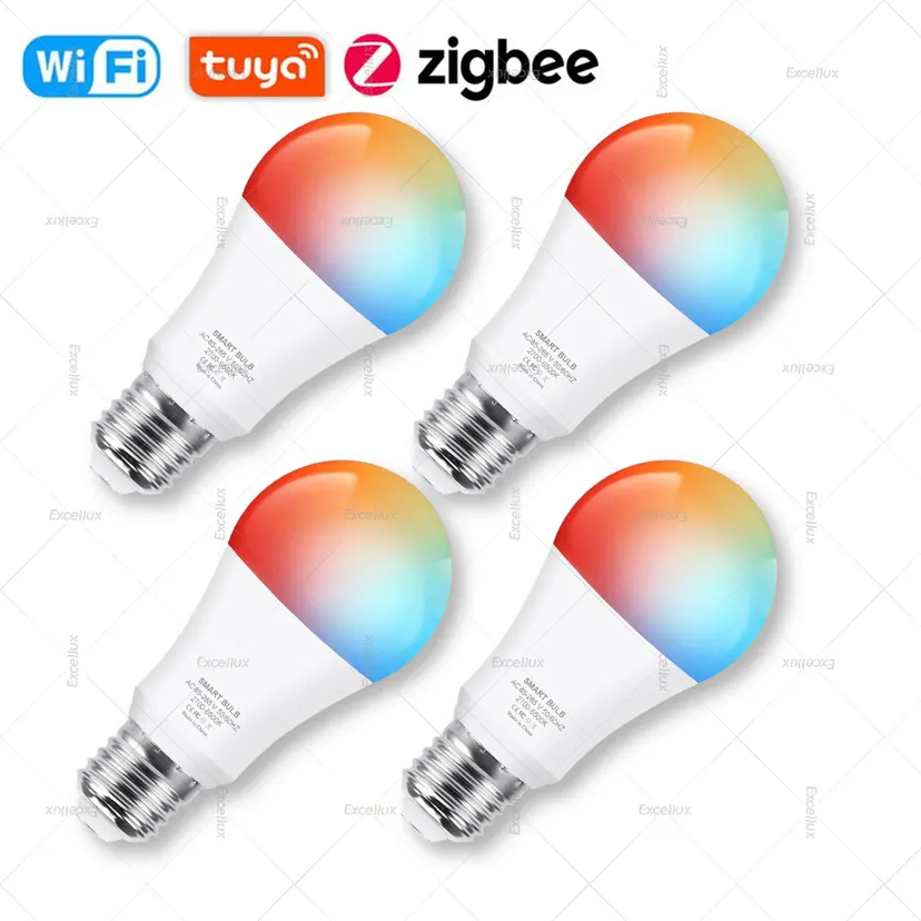 Zigbee 3.0 18W LED Light Bulb RGB+WW+CW E27 WiFi Tuya Smart Home LED Lamp Works With Smart Life Alexa Assistant