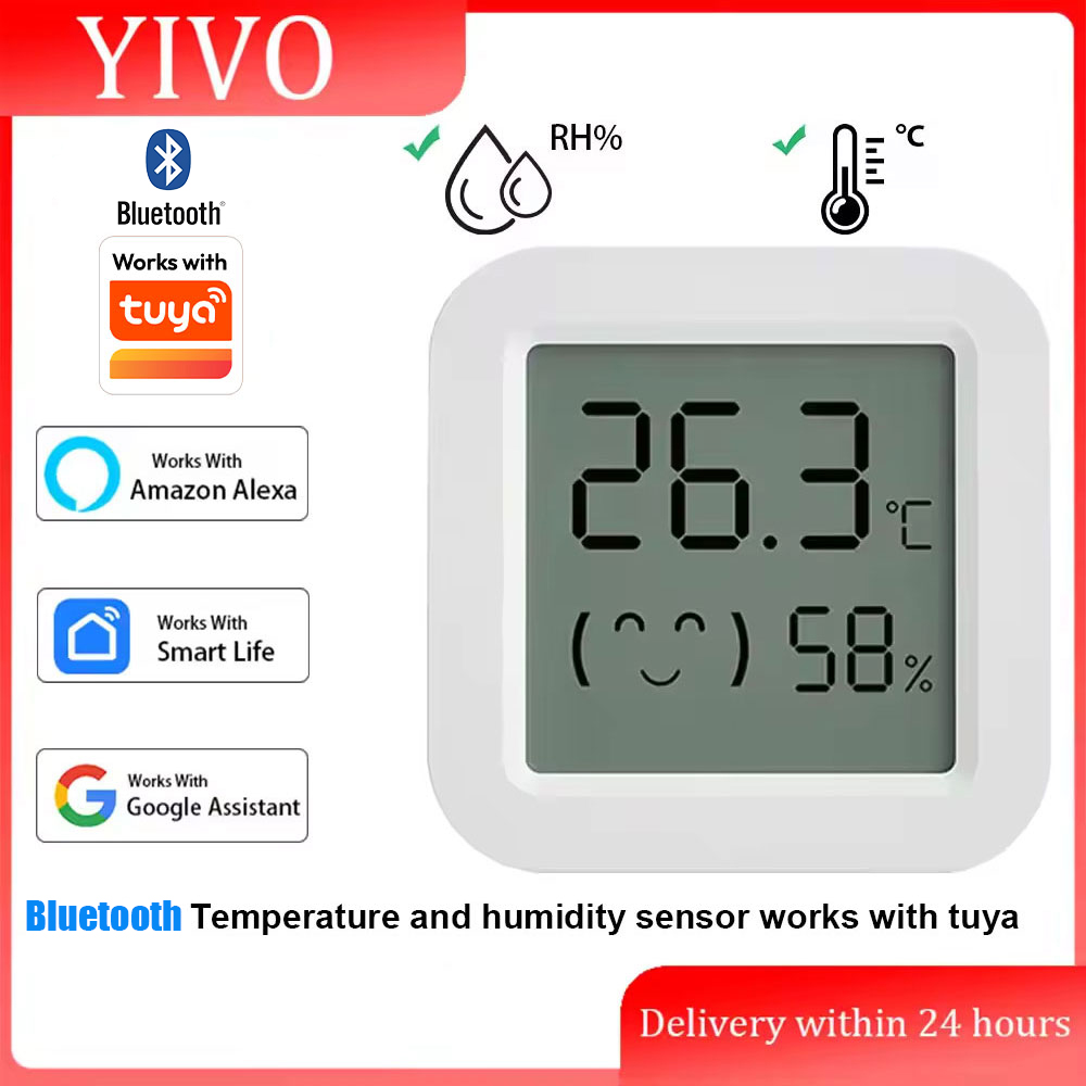 Tuya WiFi Temperature and Humidity Smart Home Thermometer Hygrometer APP Remote Alarm Work with Alexa Google Home