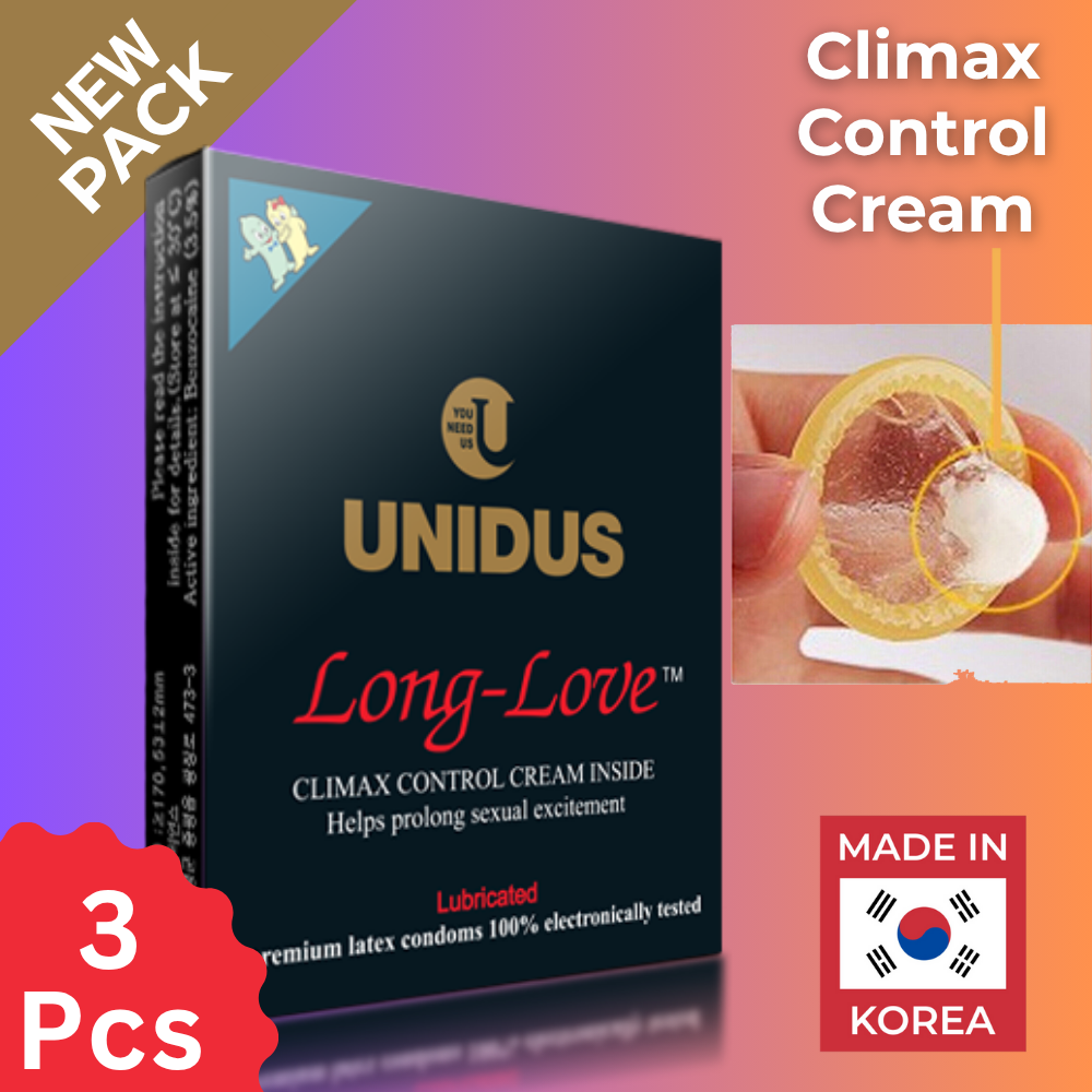 Unidus Long Love Condom 3 Pcs Korea Best Climax Delay