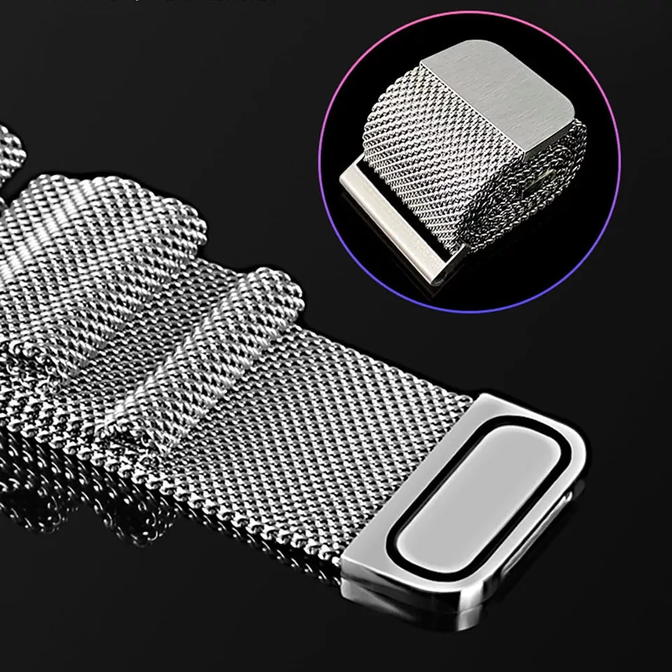 20mm 22mm Magnetic Buckle Silicone Strap for 6/4/5/7 40mm 44mm Classic Bracelet for Watch Band for