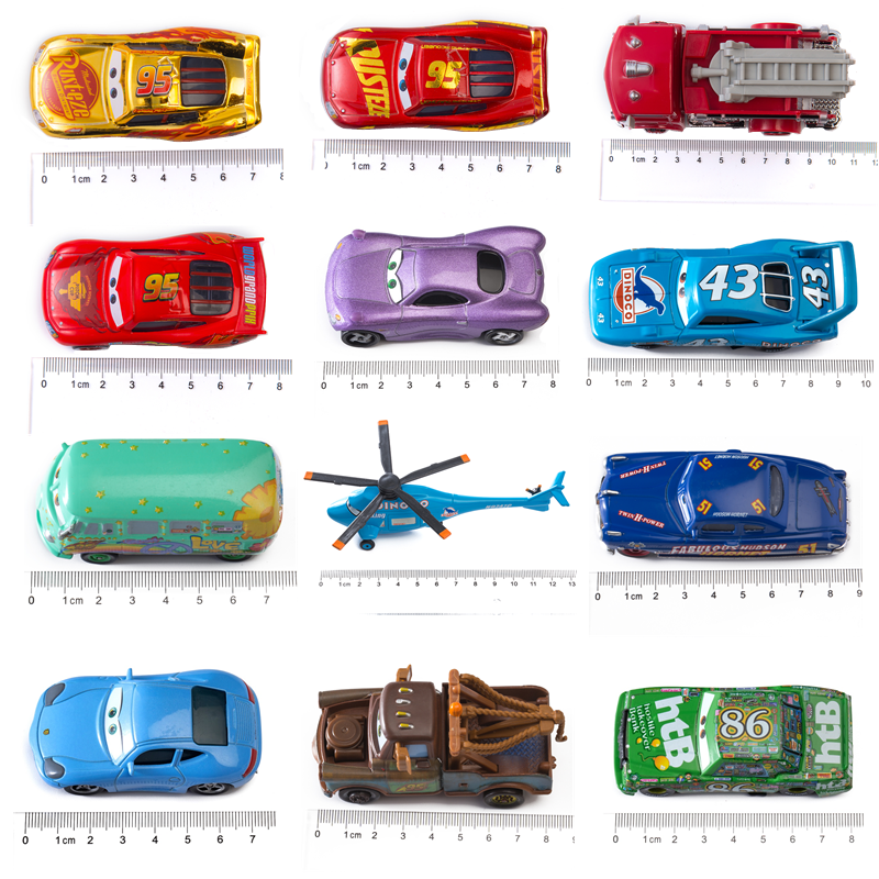 Cars Pixar Cars 2 3 Toy Lightning McQueen Mater Jackson Storm Alloy Metal Model Car 1:55 Metal Toys Children
