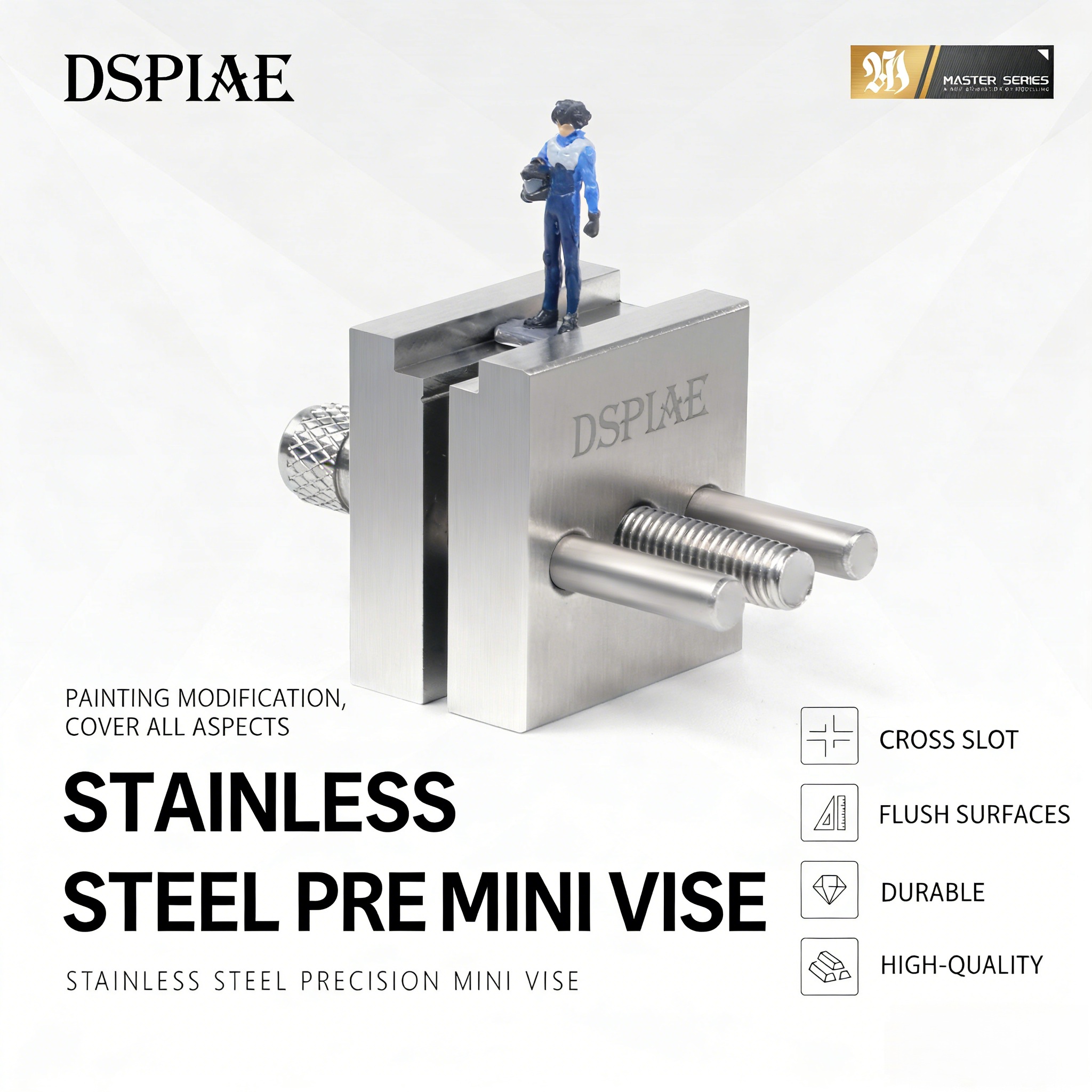 DSPIAE stainless steel precision small bench pliers AT-MV high-precision model dedicated handheld mini clamping tool