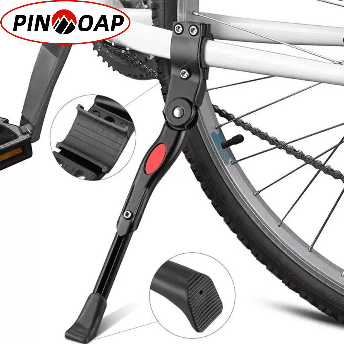 MTB Road Bicycle Kick Stand Aluminum Kickstand 32-36.5cm 700C Adjustable Mountain Bike Support Side Rear Parkingrack