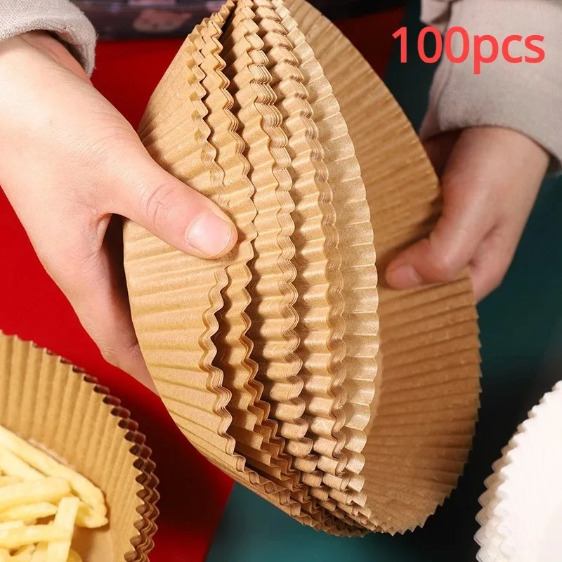 Air Fryer Disposable Paper Liner Oven Paper Square, Grease and Water Proof Non Stick Basket Liners for Baking Cooking
