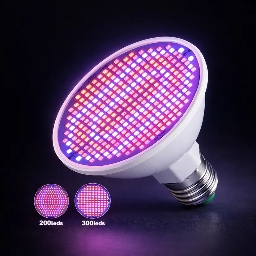 54W E27 LED Grow Light Lamp for Plants Hydroponic Indoor Flower Full Spectrum