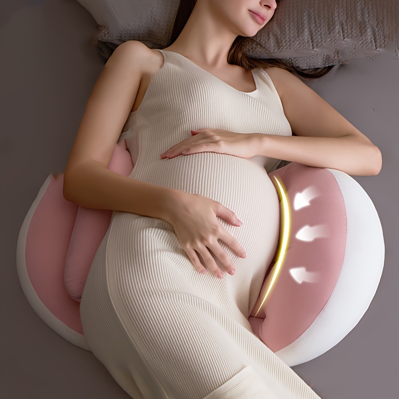 U-Shaped Maternity Pillow for Side Sleepers - Belly & Back Support, Ergonomic Comfort for Pregnant Women. Ideal Gift.