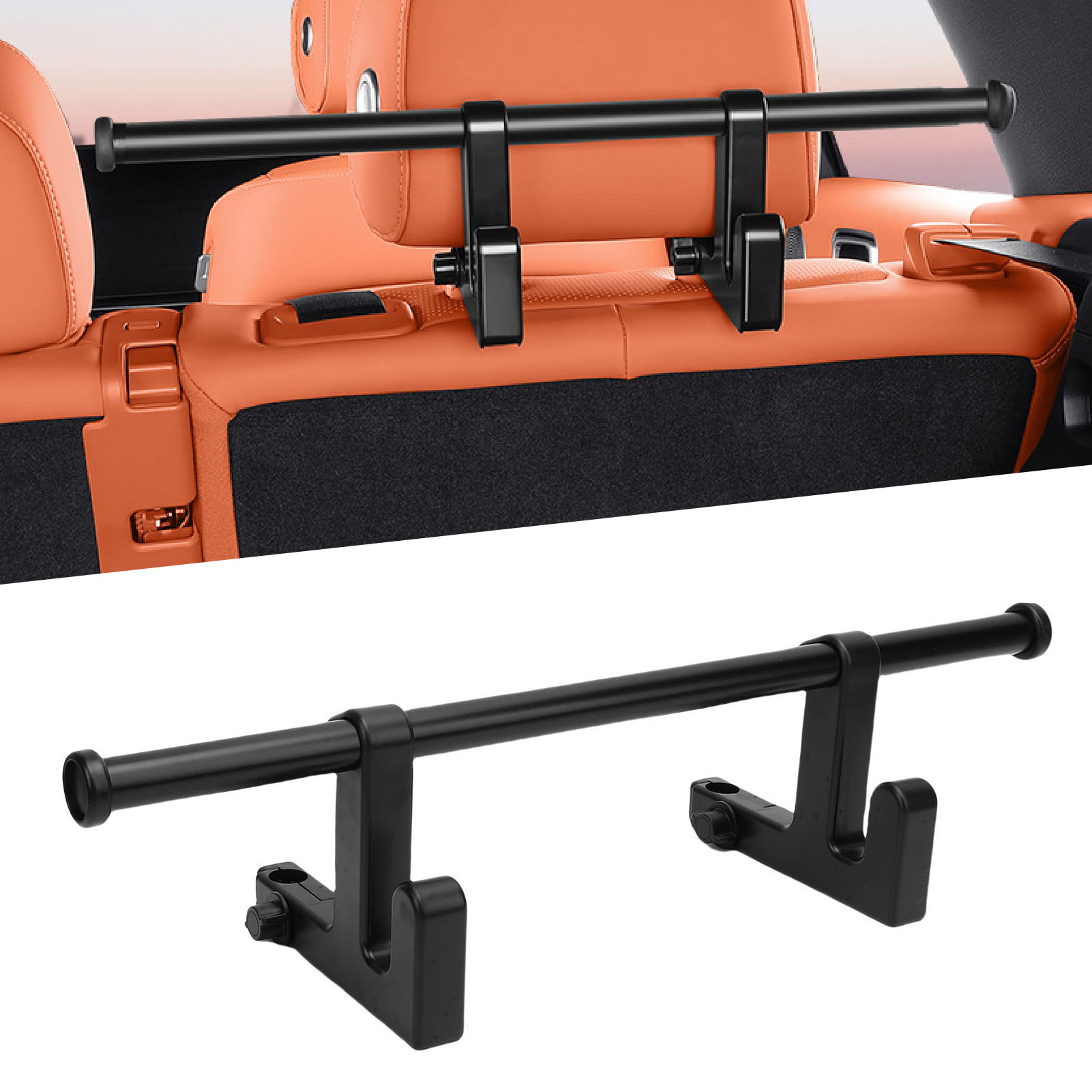 Car Seat Headrest Hanger Double Hook Design Strong Load Capacity Vehicle Back Seat Headrest Hanger Holder