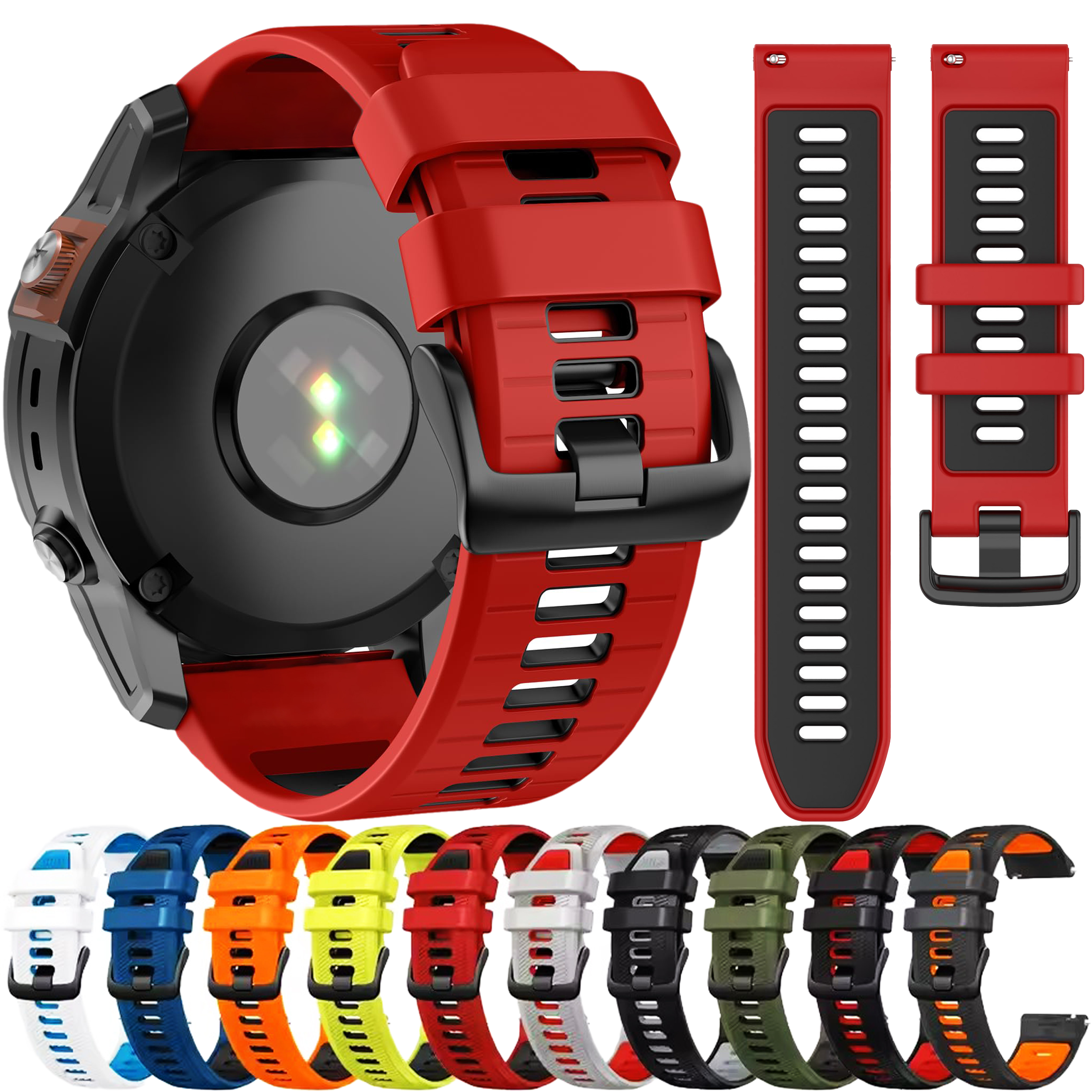 22mm Silicone Watch Band For Garmin Forerunner 965/955/945/935 Quick Release Band For Instinct/2/Solar/Esports Bracelet Straps
