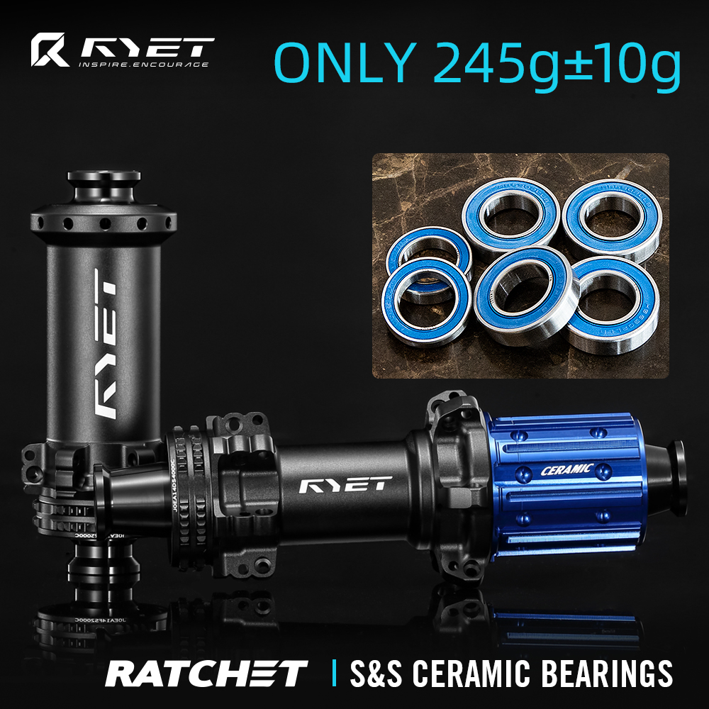RYET Road Bike Hubs SuperLight 245g 36T Rachet Centerlock Ceramic Bearing Road Disc Brake Bicycle Hubsets Cycling Accessories