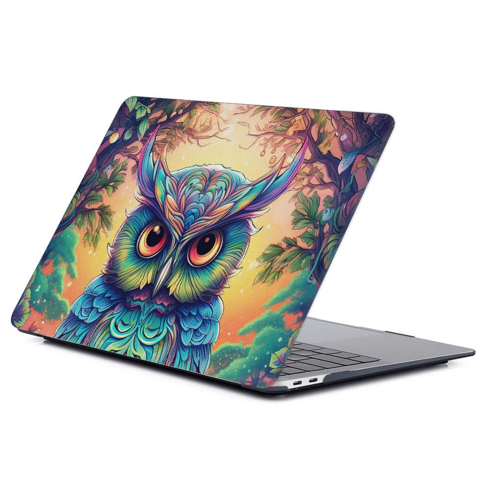 Colorful owl UV print Laptop Case for MacBook Pro 14 M5 case 2026 Max A3427 Shell for MacBook Air 13 15 Pro 16 M4 M3 M2 M1 Cover