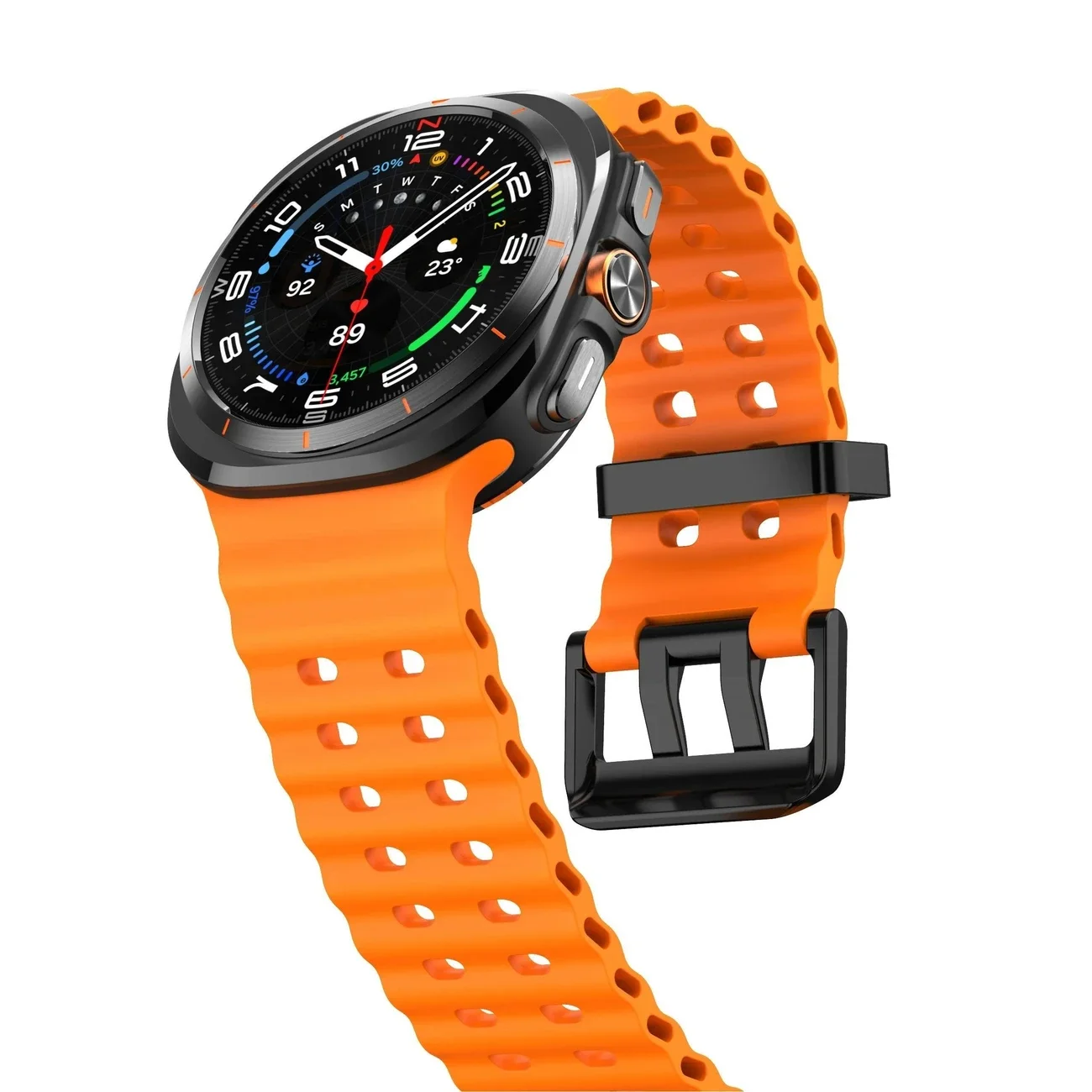 Official Band For Watch Ultra 47mm silicone Bracelet NO Gaps Ocean Watchband aquatics Watch 7 47mm Sport Strap