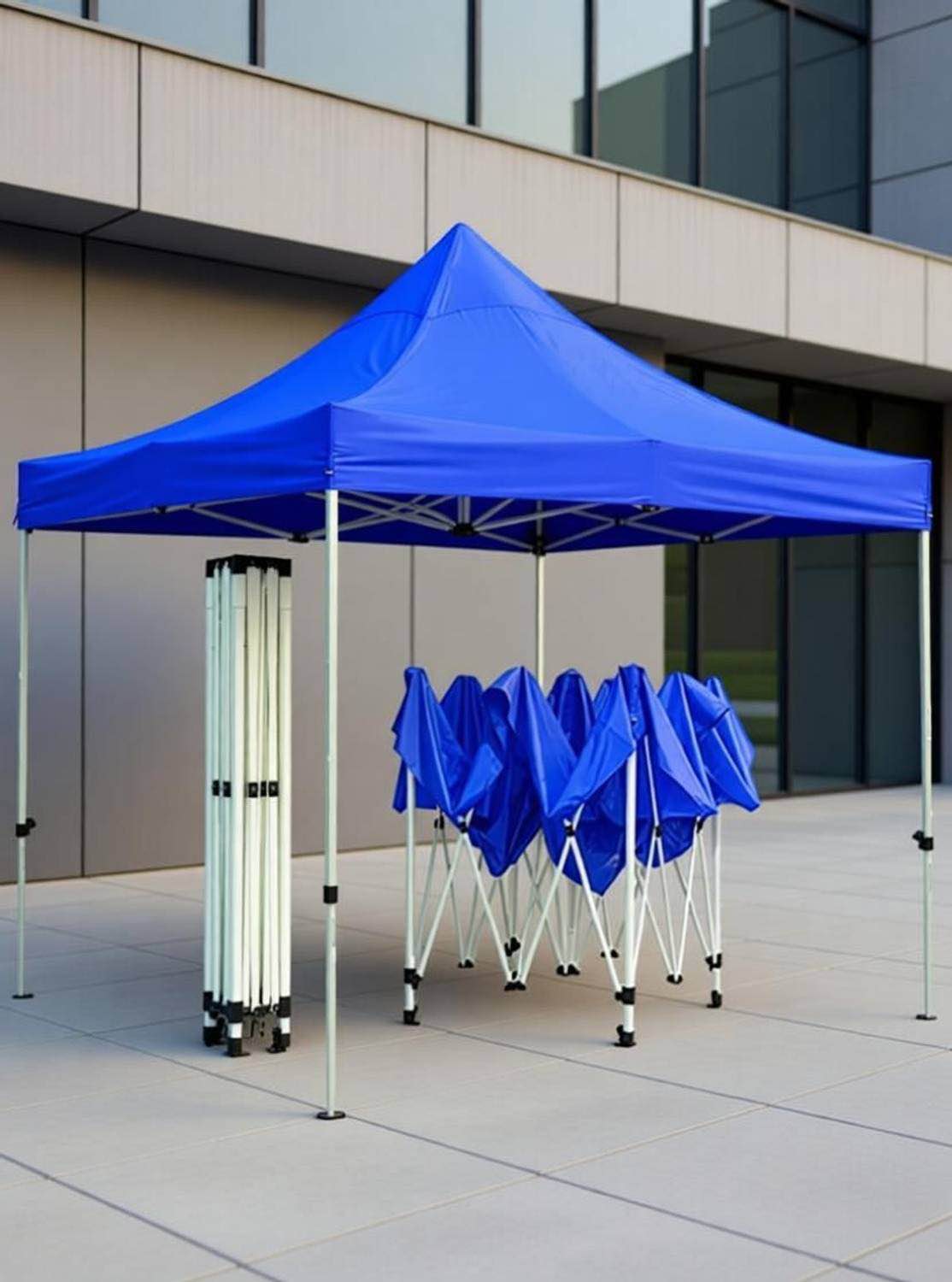 Blue Color Portable Pop Up Gazebo Tent With Large Base