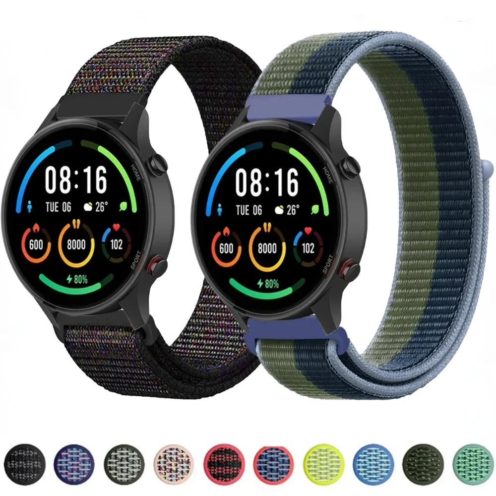 22mm Nylon Strap For Xiaomi Mi Watch S4 S3 S2 S1 Active Color Sport belt Wristband For Xiaomi MI Watch S1 Color Pro Wrist Strap