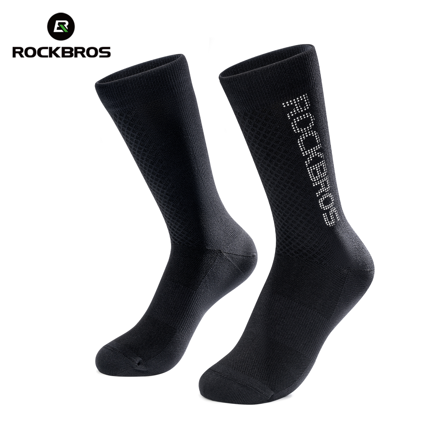 ROCKBROS Cycling Socks Comfortable Breathable 5A Antibacterial Sport Sock Wear-resistant heel Reflective Outdoor Sportswear Sock