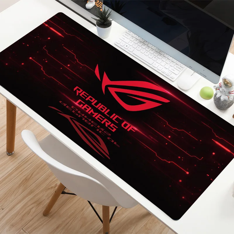 Xxl Mouse Mat Republic of Gamers ROG Large Gaming Mouse Pad Carpet Non-Slip Computer Desk Mat Keyboard Pad Desktops