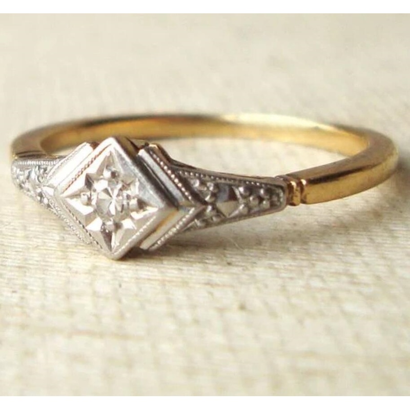 Simple Women's Wedding Ring Elegant Accessories New Fashion Two-Color Party Accessories Custom Jewelry