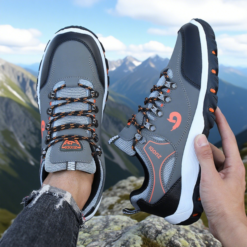 Waterproof Hiking Shoes Men's Lattice Mesh Breathable Outdoor Camping Shoes Men Trekking Walking Hunting Tactical Bike Sneakers