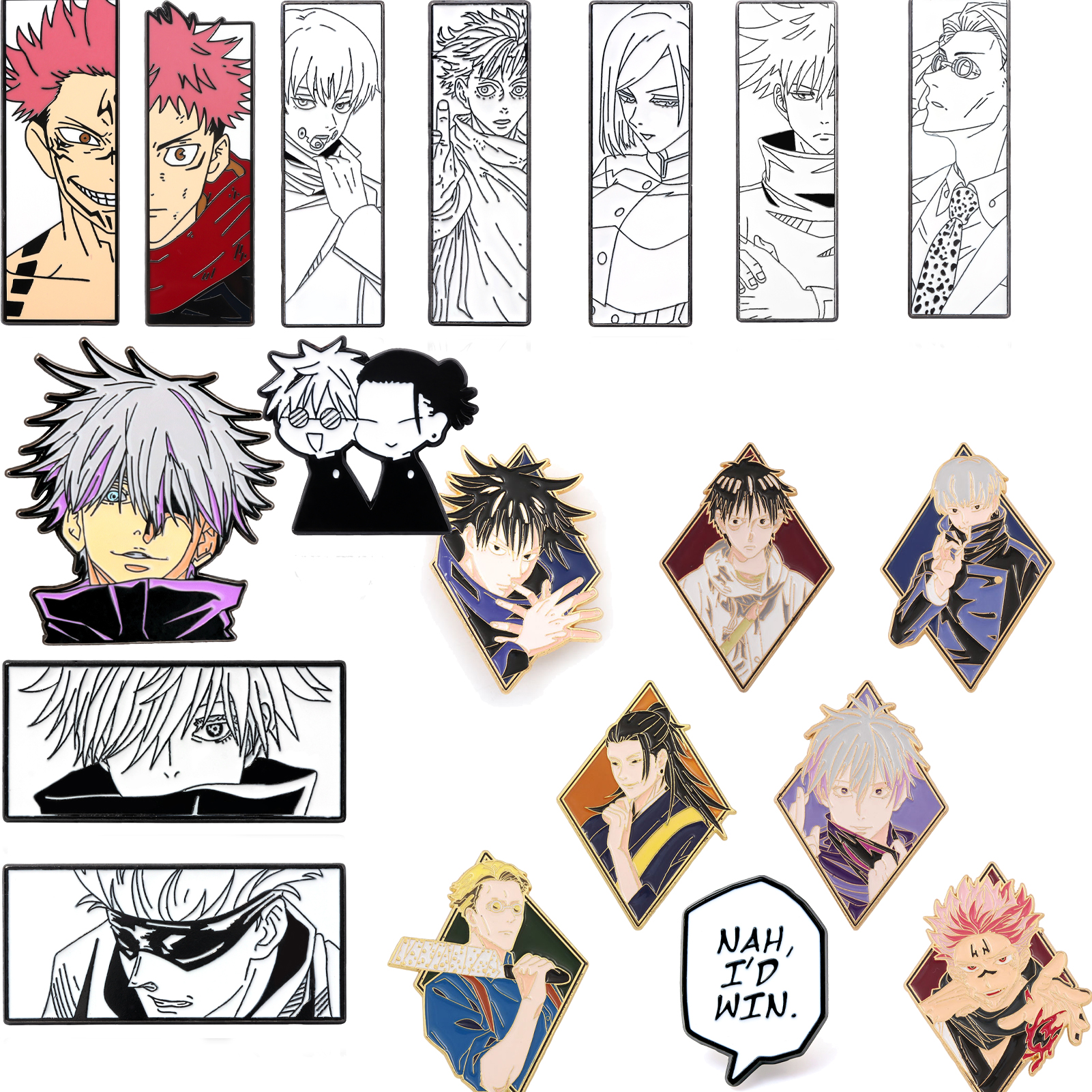 Anime Jujutsu Kaisen Brooche Character Laple Enamel Pins for Men Women Cosplay Props Fashion Badge Jewelry Accessories