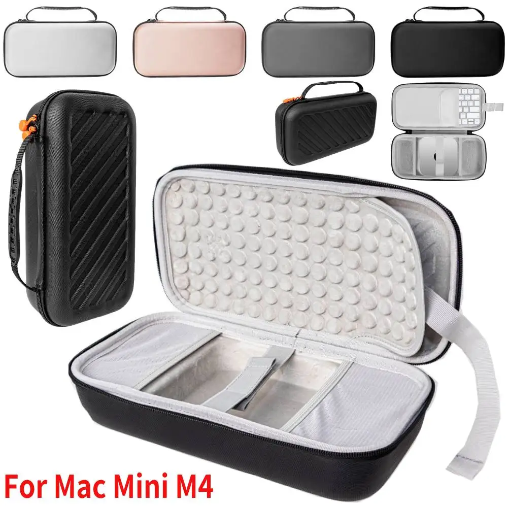 Hard Case for Mac Mini M4 Travel Carrying Case Organizer Shockproof Storage Bag Anti-scratch Keyboard Organizer for Mac Mini M4