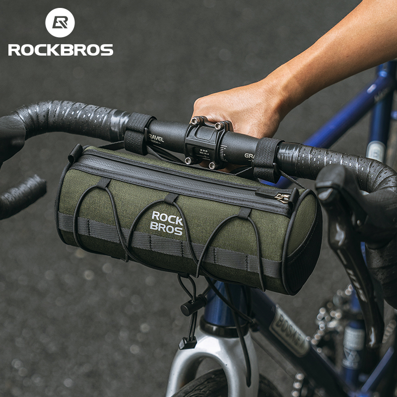 ROCKBROS Bicycle Bag Waterproof Front Reflectice Tube Bike Bag MTB Large Capacity Handlebar Bag Front Frame Trunk Pannier