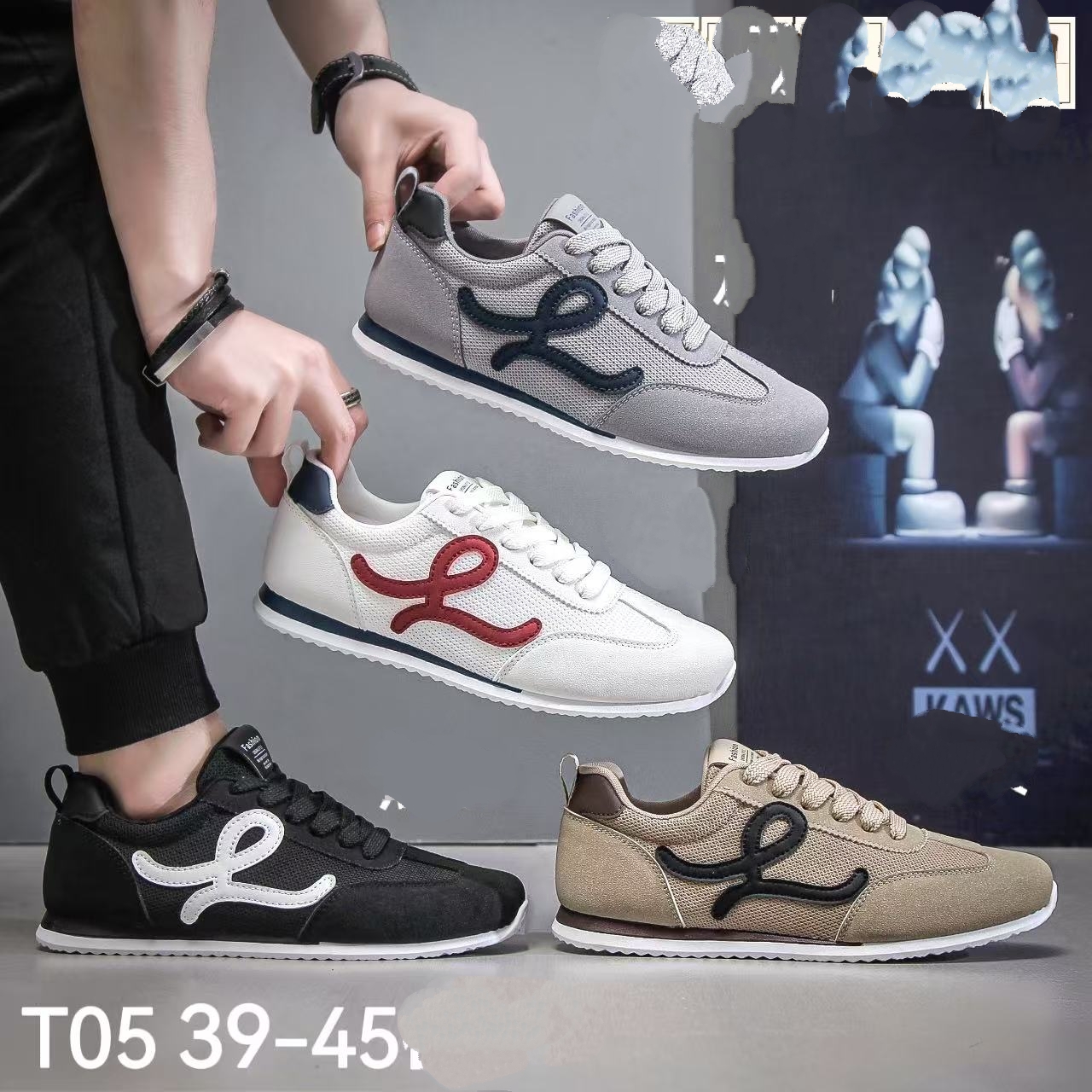 Ultra Light Soft Premium Quality Machine Washable Anti Slip Sole Mesh Fabric White Sneakers Sports Shoe For Men T05