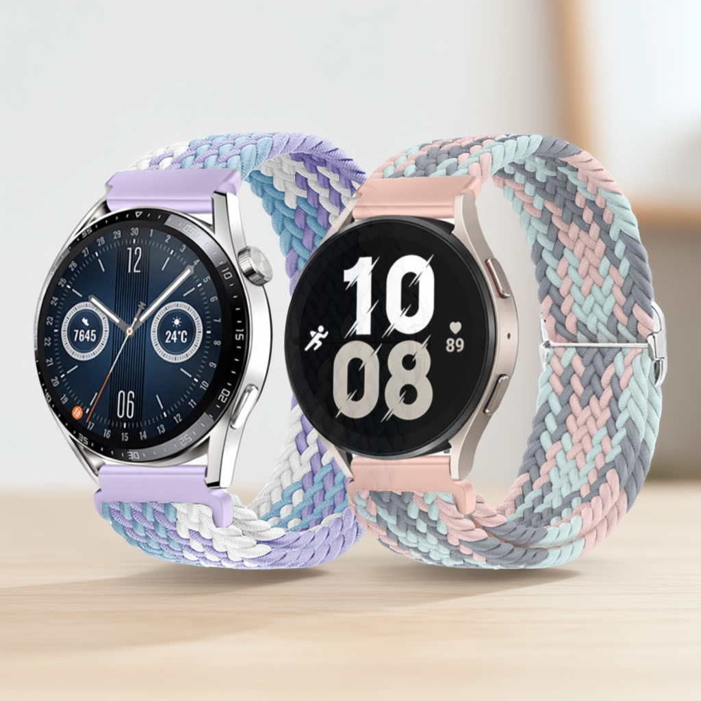 1Pcs Braided Elasticity Strap For Watch3/4/GT/5/6/Pro46mm Nylon Loop Bracelet For Watch 7/6/Classic/5 Band
