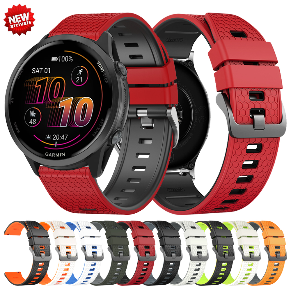 22mm Sports Silicone Strap For D2 Air X15 Watchband Venu 4 3 2 45mm/active 4/Forerunner 570 265 255 Music Wrist Bands