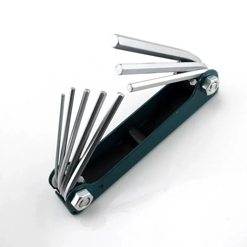 8 in 1 Folding Allen Wrench Set Metric Hex Key Set Portable Wrench Tool Kit 1.5-2.0-2.5-3.0-4.0-5.0-6.0-8.0mm