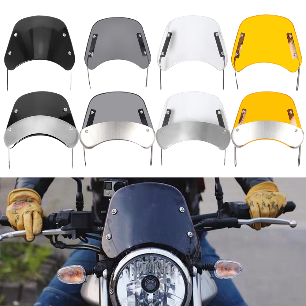 Motorcycle Windshield Wind Deflector Windscreen Universal for Harley Honda Yamaha Kawasaki Suzuki
