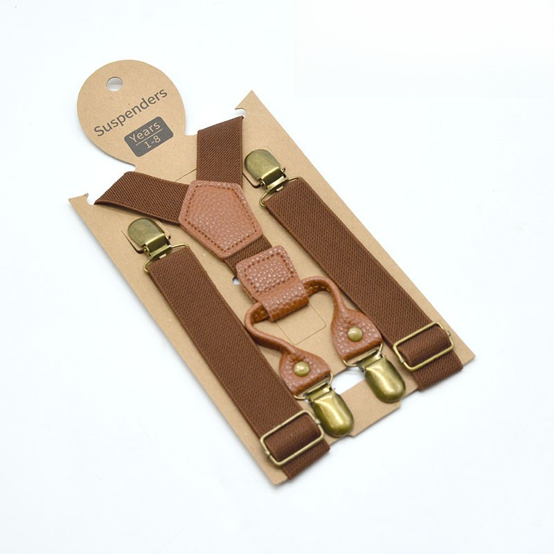 2.5 Cm Wide Y Shaped Elastic Length Adjustable Braces with 4 Clips for Birthday Photography, Children's Day Party, Wedding