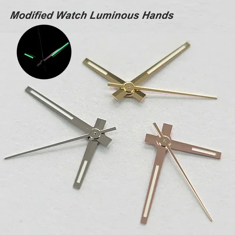 High Quality Vintage Watch Hands Polished Bgw9 C3 Blue Green Luminescent Pointer For Seiko Nh35 Nh36 Movement Watch Conversion