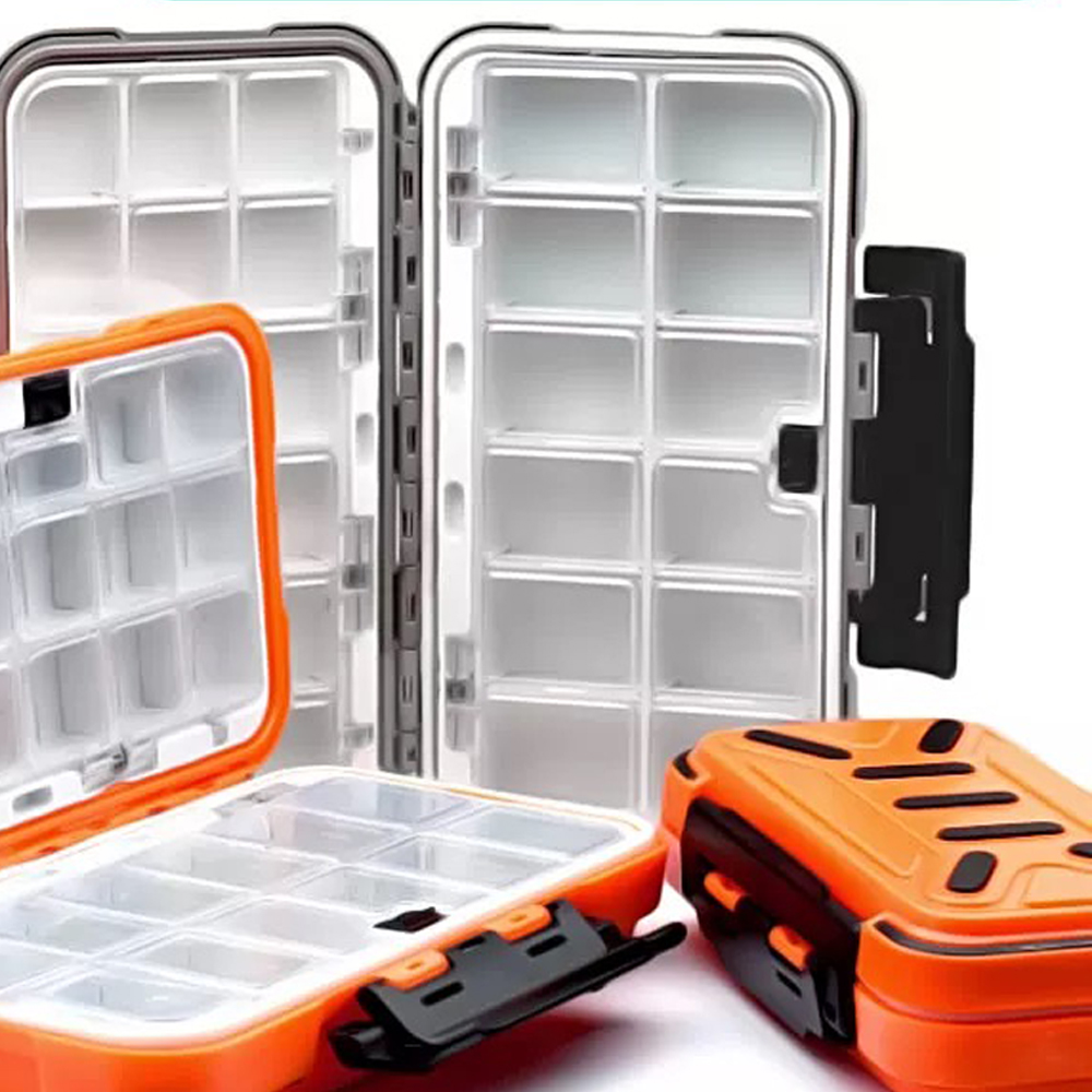 Fishing Tackle Boxes Waterproof Storage Bait Hook Lure Accessory Double-Sided Opening Multifunctional Detachable Baffle Tool Box pen gpt