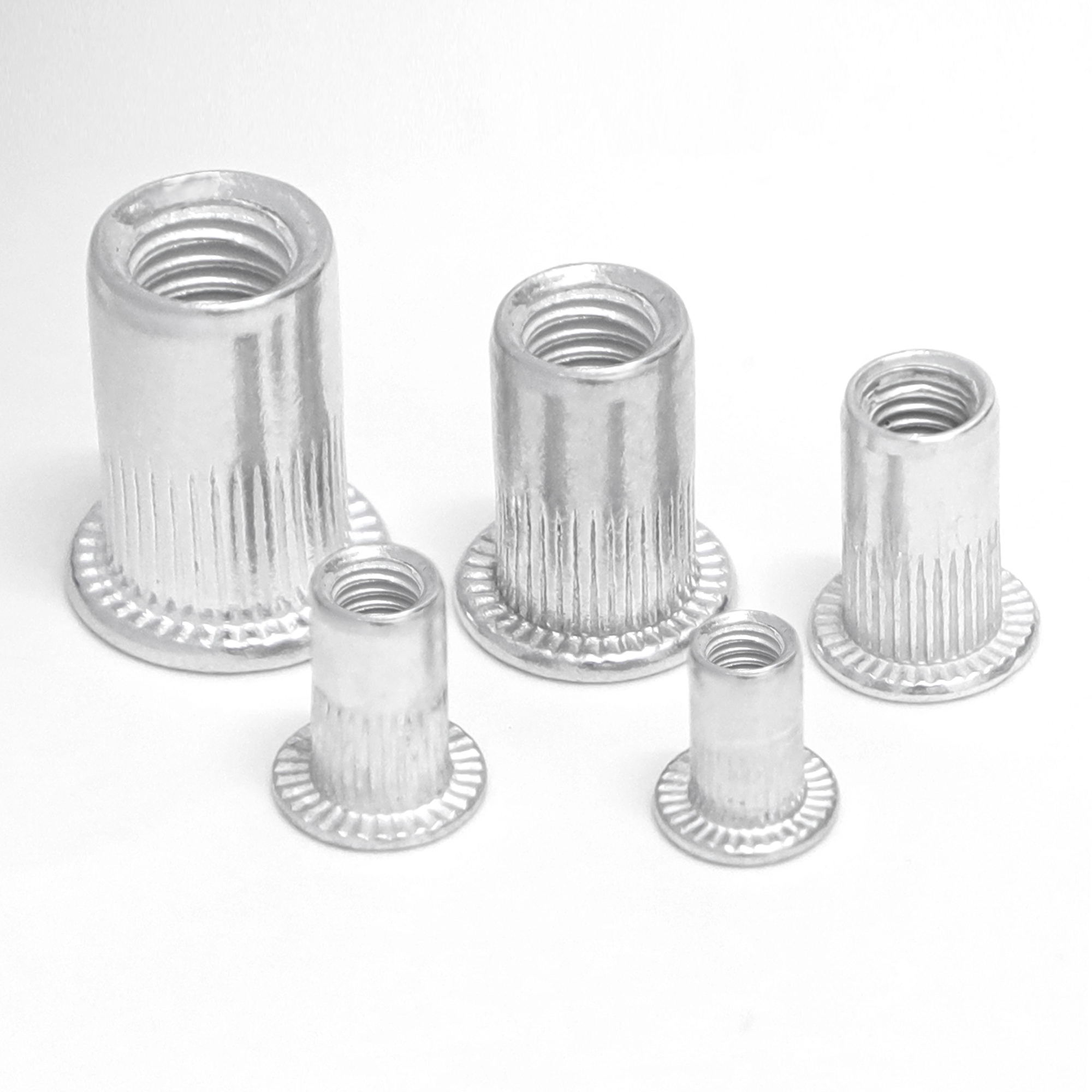 20Pcs Aluminum Alloy Rivnut M3 M4 M5 M6 M8 M10 M12 Flat Head Threaded Insert Nutsert Cap Rivet Nut