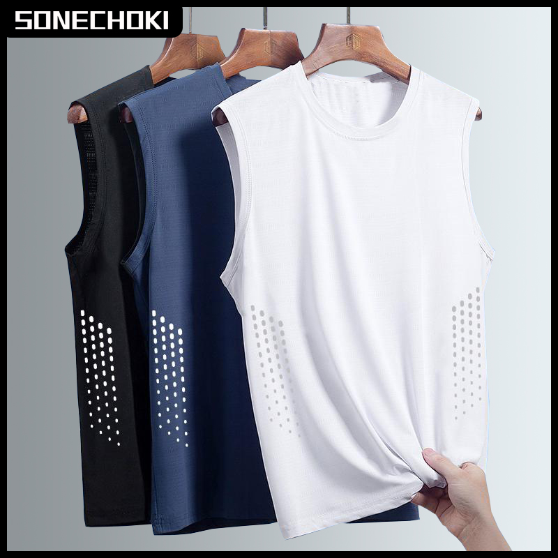 New Summer Running Vest Men Loose Sleeveless Shirt Basketball Tank Top Gym Sportswear For Male Fitness Workout Muscle Top
