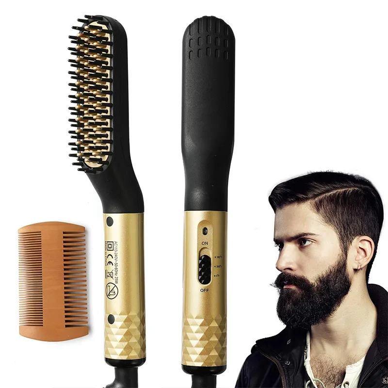 Styling heating speeder comb multi-function hair straightener beard professional hair brush straightening tool