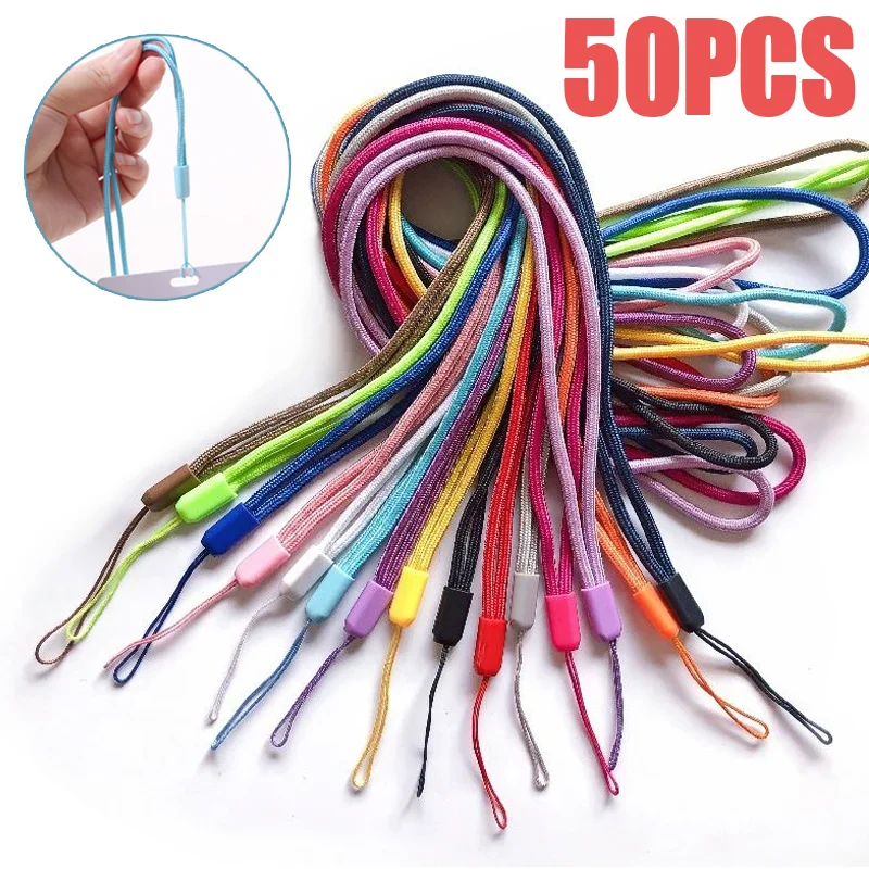 5-50Pcs Nylon Lanyard Multifunction Hanging Ropes Universal Mobile Phones Anti Lost Keychain Strap Camera Keycord Wrist Straps