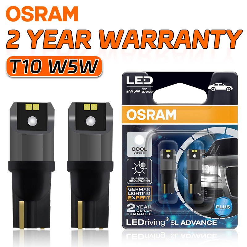 OSRAM 10pcs T10 W5W LED Bulbs Canbus 194 501 LED Car Interior Dome Light Clearance Light Instrument Bulb Led Parking Light 12V