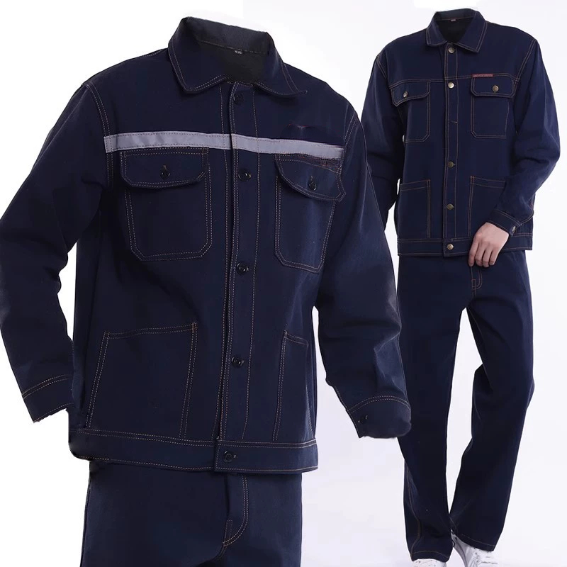 Labor protective clothing set, construction site welding labor men's heat-resistant spring and autumn workwear
