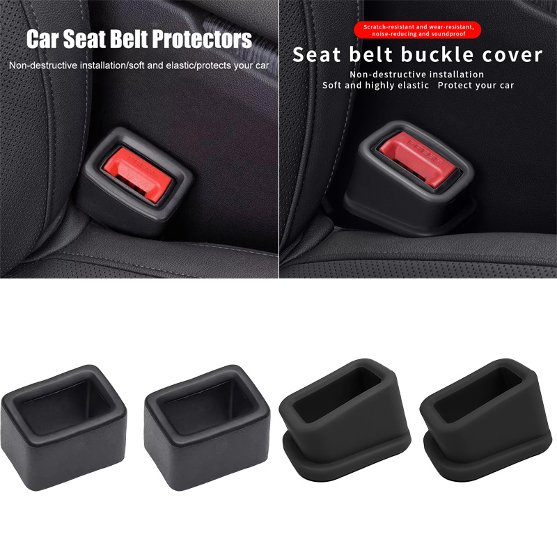 Car Seat Belt Slot Fixer Safety Belts Lock Buckle Fixing Anti-Slip Silicone Holder Auto Interior Decor Accessories Easy Install