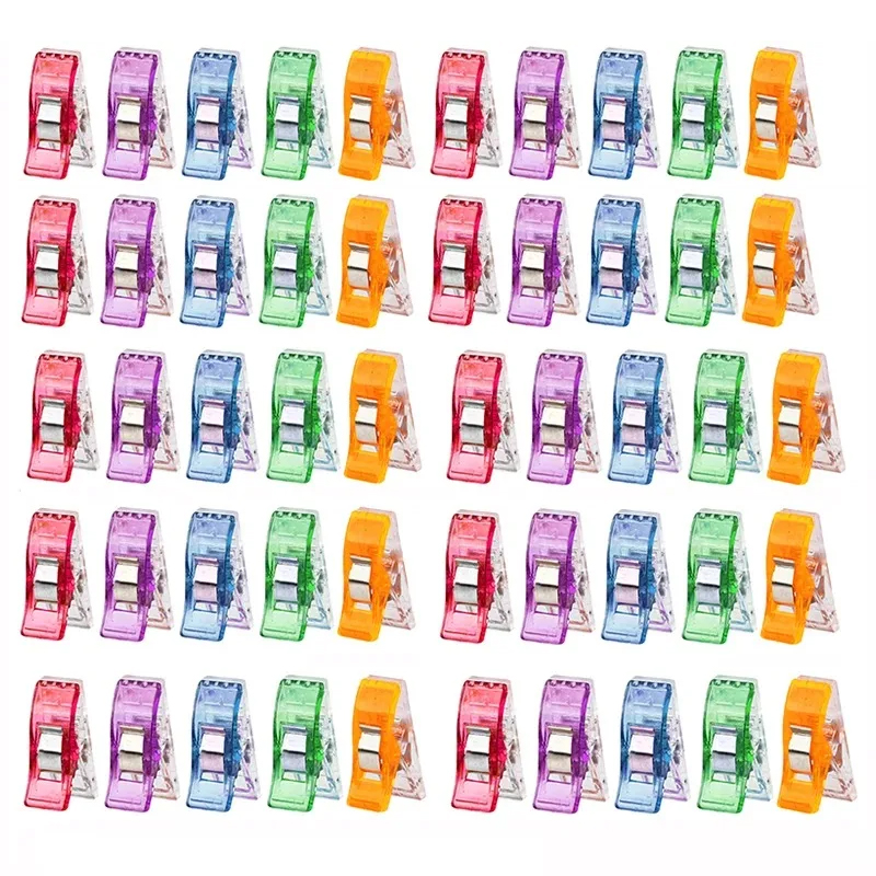 Sewing Clips Colorful Clips Multipurpose Plastic Craft Crocheting Knitting Safety Clothing Clips Color Binding Clips Paper