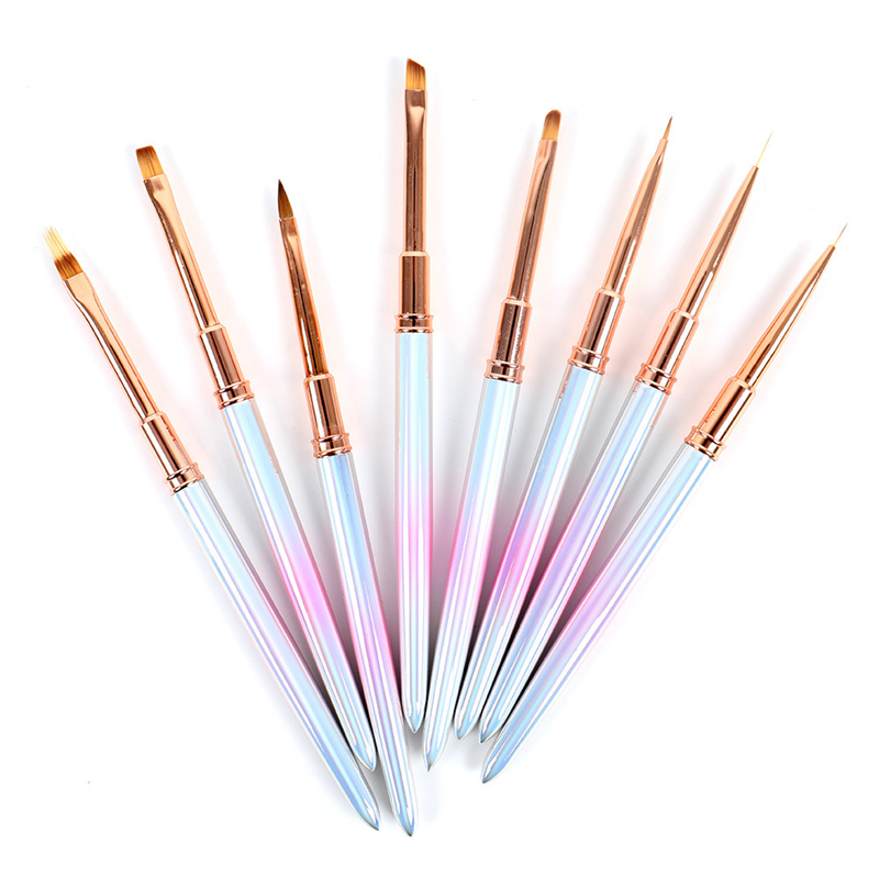 1PC Gradient Nail Art Brush For Manicure Salon Tool Professional Painting Drawing UV Gel Extension Pen Nail Polish Nail Brushes pen gpt