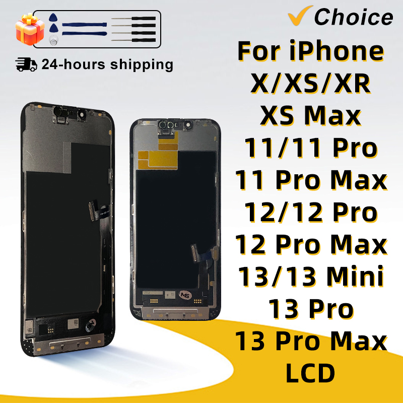 AAA++ OLED LCD Display For iPhone X XS XR 11 11Pro 12Pro 13Pro 12Mini 13 13Mini Pantalla Touch Screen Assembly Replacement Part