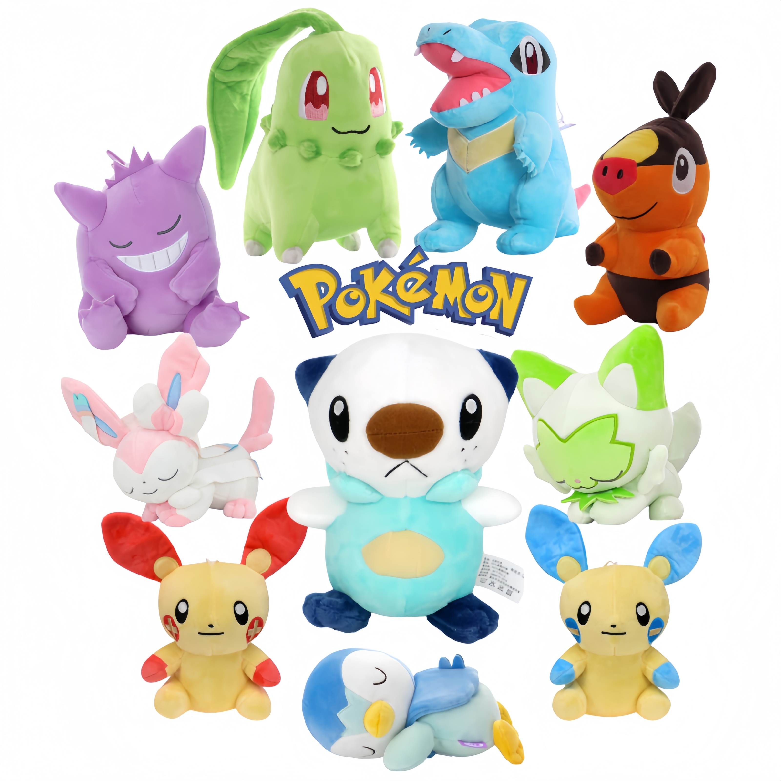 Pokemon LEGENDS ZA Plush Chikorite Totodile Tepig Doll Pikachu Sylveon Oshawott Peluche Squirtle Bulbasaur Charmander Plush Toys
