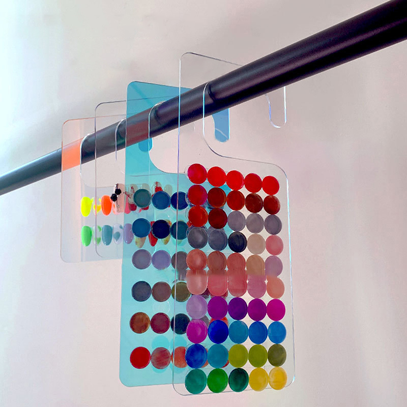 NEW Transparent Nail Art Display Board Hook Nail Swatches Color Card Chart Acrylic Palette Showing Shelf Manicure Tool