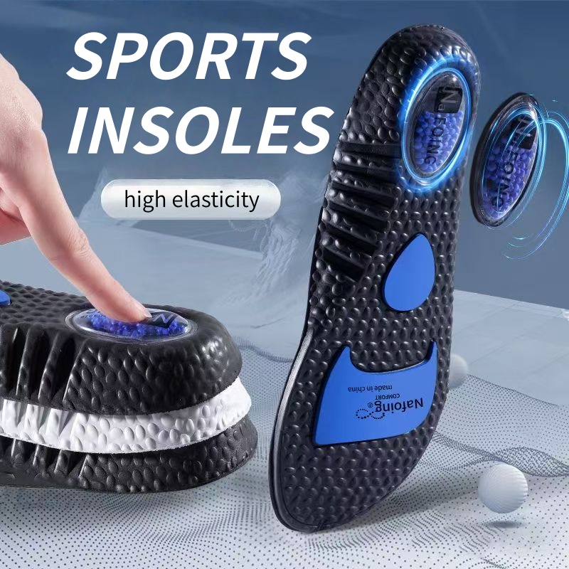 1 Pair Sport Insoles for Shoes EVA Air Cushion Sole Soft Shock Absorption Deodorant Breathable Running Orthopedic Insoles