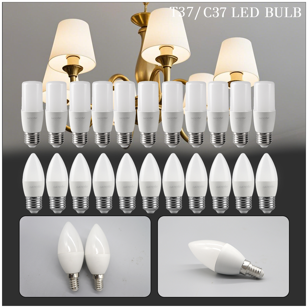 10Pcs LED candle lamp 9W E27 E14 B22 Led Bulb Bombillas AC 220V Lamparas Lamp for Home Office Decoration Lighting for Room